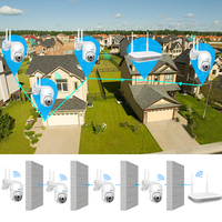 Smar H.265 3MP HD bezprzewodowy System CCTV dwukierunkowy Audio wodoodporny PTZ WIFI kamera bezpieczeństwa IP 8CH NVR wideo zestaw do nadzorowania ICsee 5